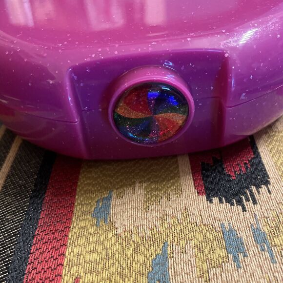 CABOODLES Round Make up Cosmetic CASE Compact Style Mirror Vintage Retro Purple - Picture 2 of 6